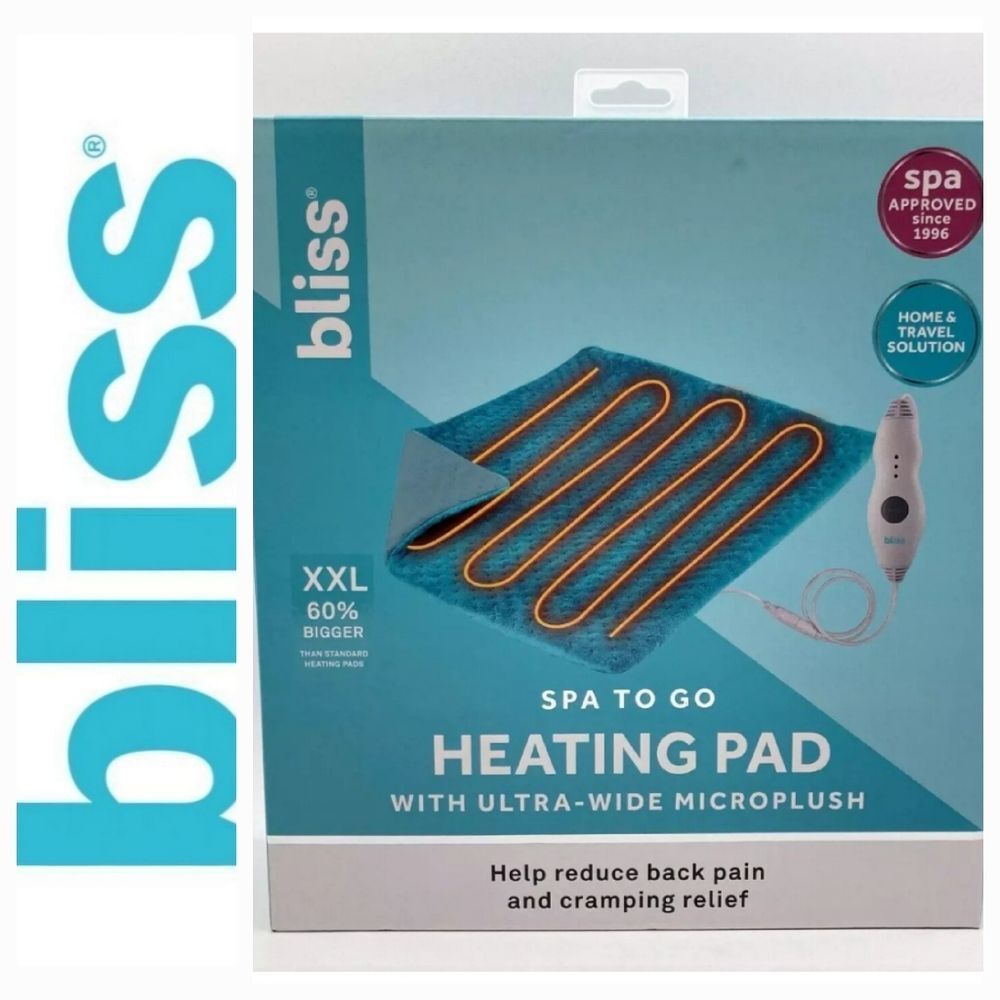 Bliss Spa To Go XXL Heating Pad w/Ultra- Wide Microplush